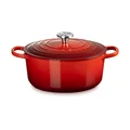 Runder Bräter 26cm Kirschrot Gusseisen - Signature Le Creuset