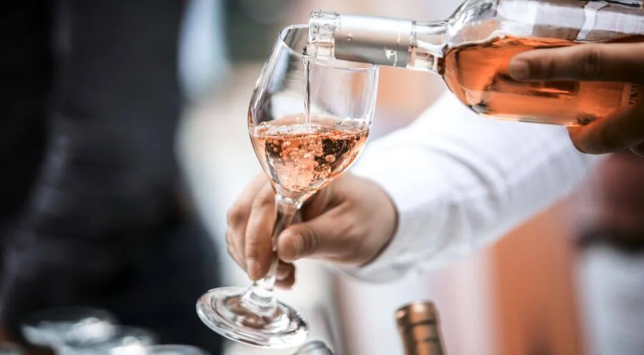 Roséwein Gläser