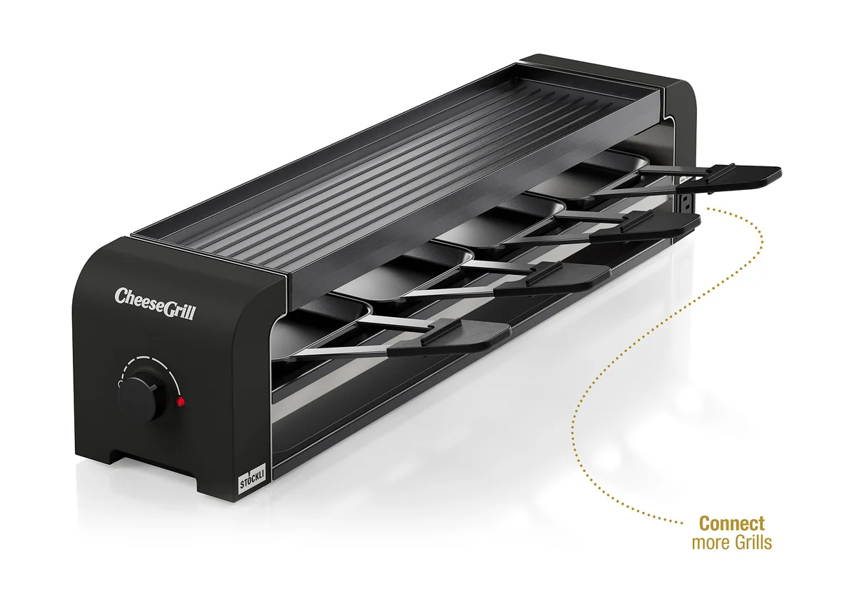 Connect Black Raclette CheeseGrill für 4