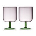 Weinglas 2er-Set Torino pink/grün Lyngby