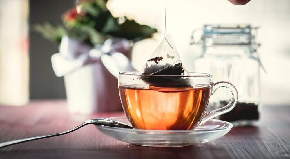 Tee Untertasse aus Glas