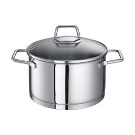 Fleischtopf 20 cm Edelstahl Wega      mit Glasdeckel Schulte-Ufer