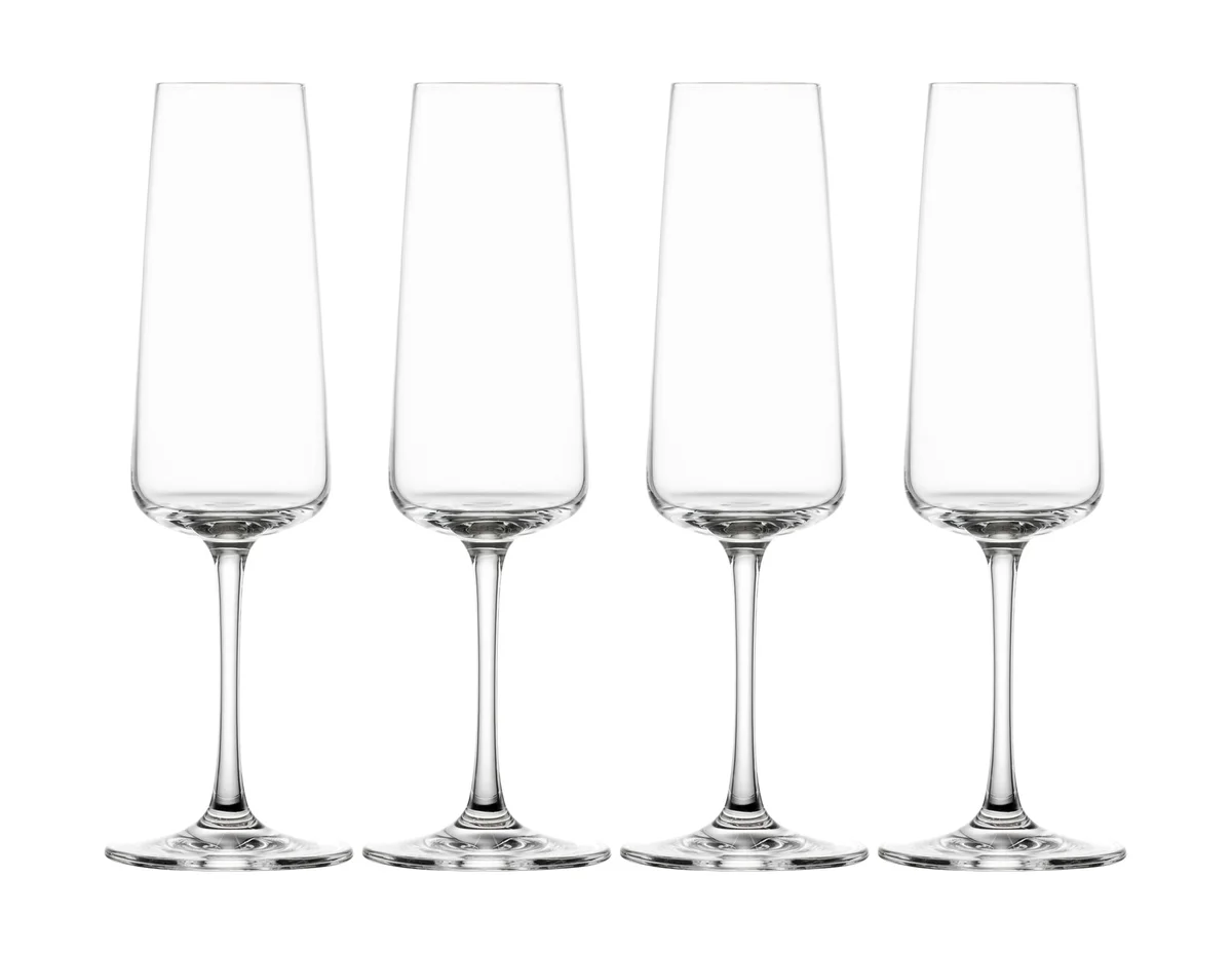 Sektglas 4-tlg. MioVino mit Moussierpunkt klar