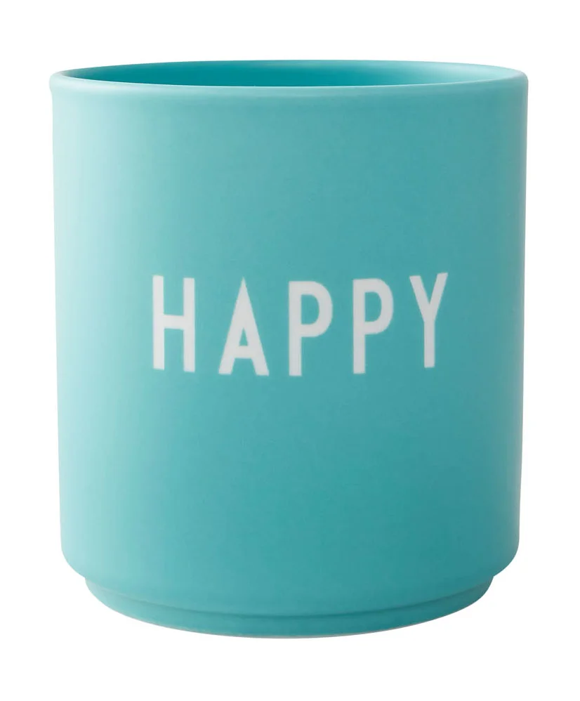 Becher 8 cm Favourite News Happy aqua