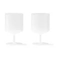 Weinglas 2er-Set Ripple weiß ferm LIVING