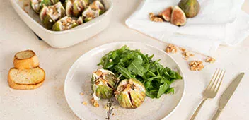 Ofenfeigen mit Ziegenfrischkäse