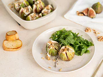 Ofenfeigen mit Ziegenfrischkäse