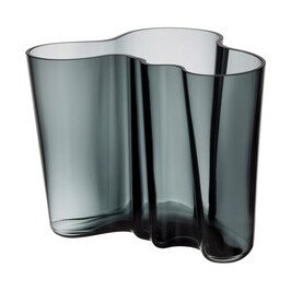 Vase 16 cm Alvar Aalto Dunkelgrau Iittala