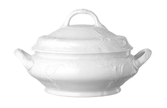 Schüssel m. Deckel Sanssouci weiss
