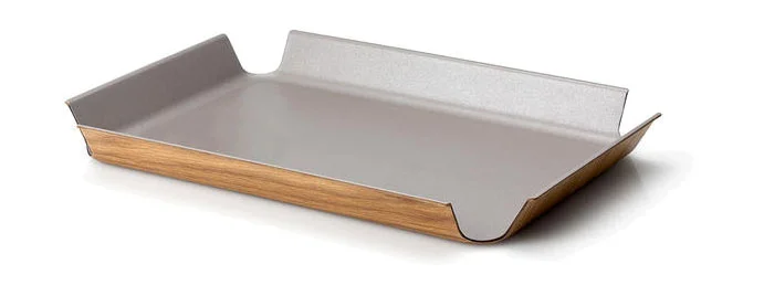 Tablett 45x34 cm taupe metallic rutschfest