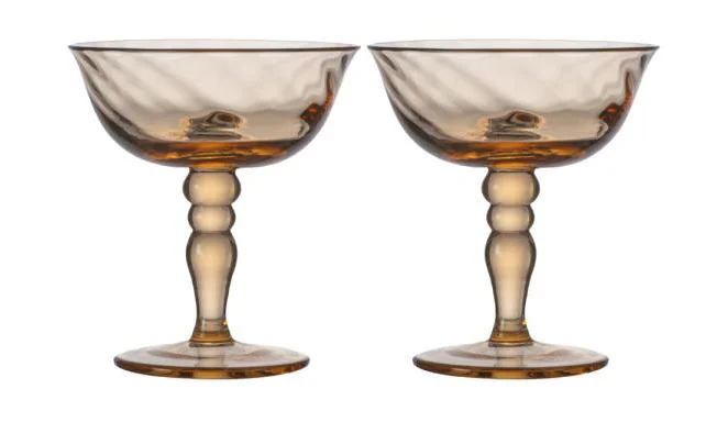 Coupe-Glas 2er-Set Opacity pfirsich
