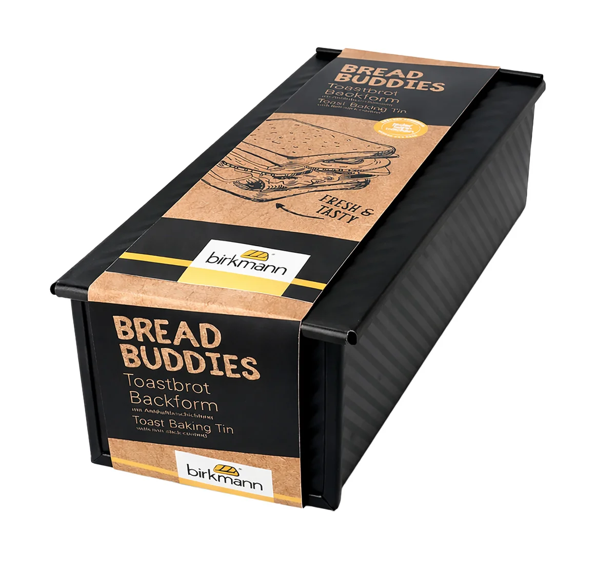 Bread Buddies Toastbrotform 30 cm schwarz