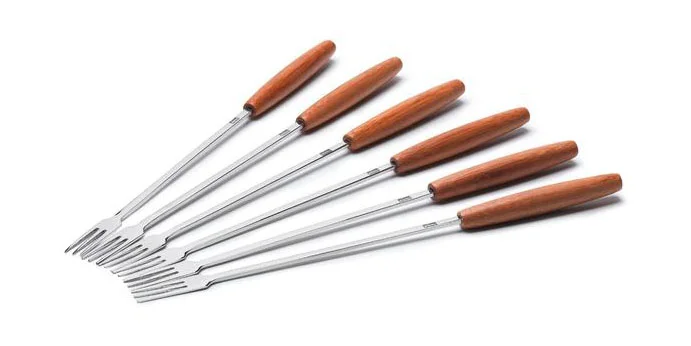 Käsefonduegabel 6er-Set natur