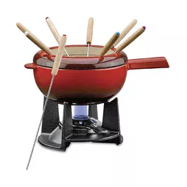 Fondue-Garnitur 12-tlg. Saas-Fee rot Spring