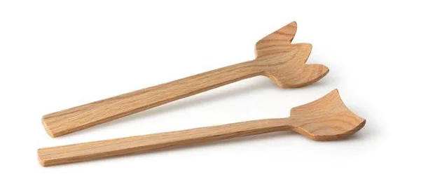 Salatbesteck 30,5cm Tulip Eiche