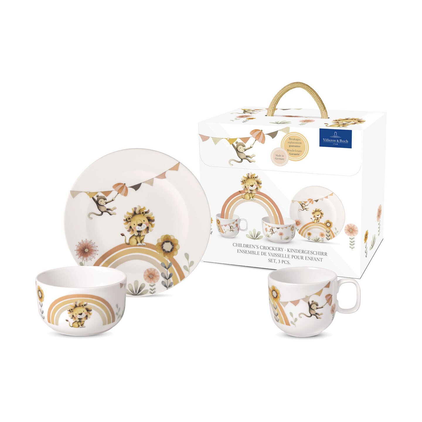 Villeroy & Boch Kindergeschirr-Set 3-tlg. Boho Kids Roar like a lion ...