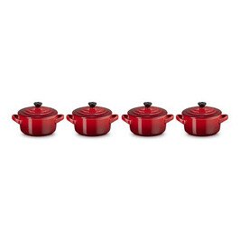 Mini Cocotte 4er-Set Kirschrot Le Creuset