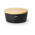 Brottopf oval 27x20cm H.13,5cm Keramik schwarz Continenta