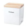 Vorratsdose Zwiebel Keramik m. Holzdeckel 18x15,5x20,5cm Continenta
