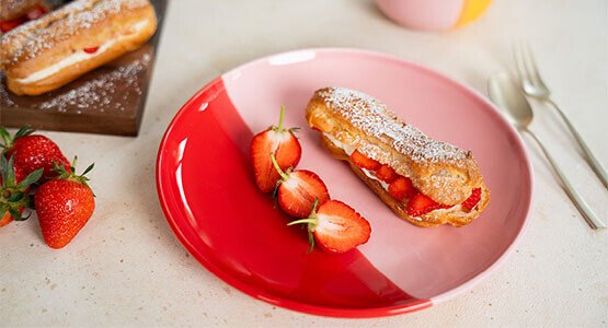 Erdbeer-Vanille-Eclairs 