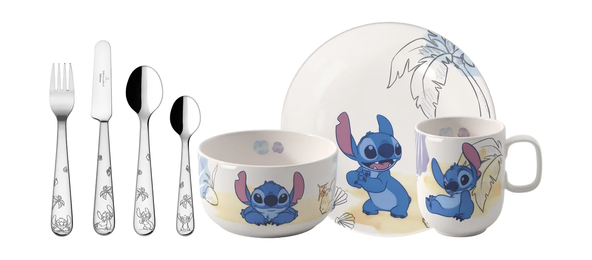 Disney Stitch Kindergeschirr-Set 7-tlg.