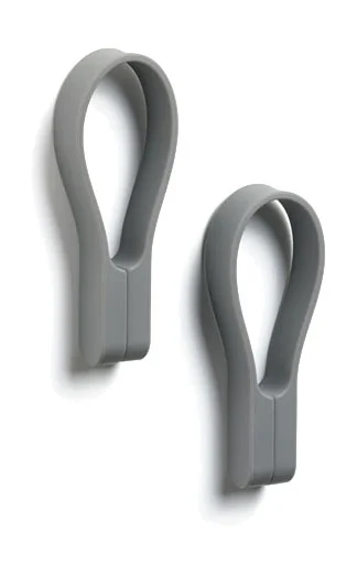 Handtuchhalter Loop Magnet 2er-Set grau