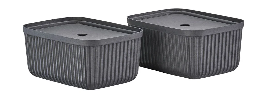 Aufbewahrungsbox 7,7 l 2er-Set Pulp Black