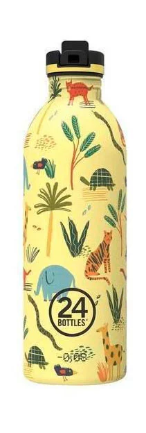 Trinkflasche 0,5 l Jungle Friends gelb mit Sportdeckel
