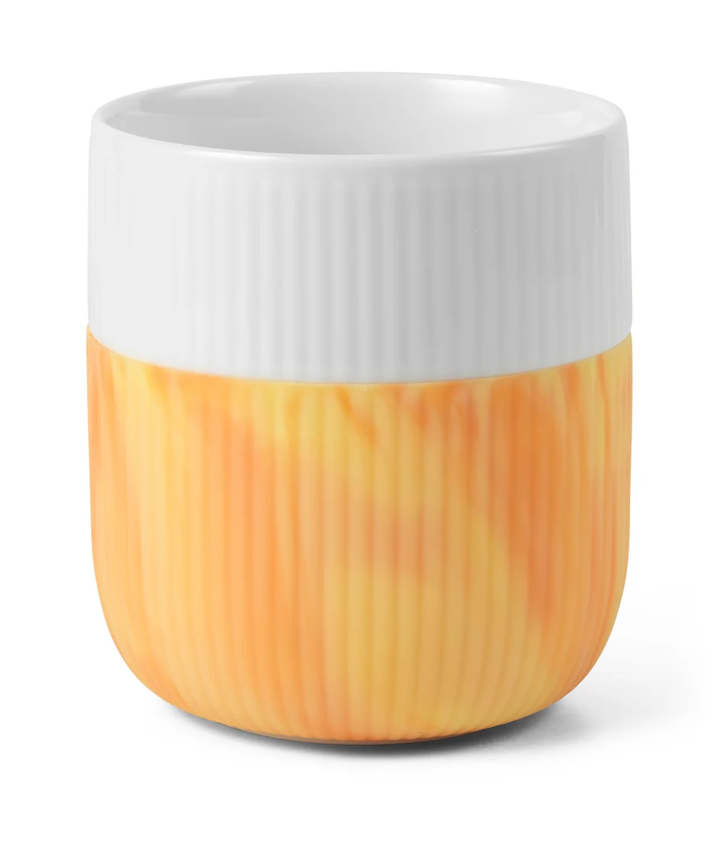 Becher 0,35 l Contrast Gerippt Fiery Yellow