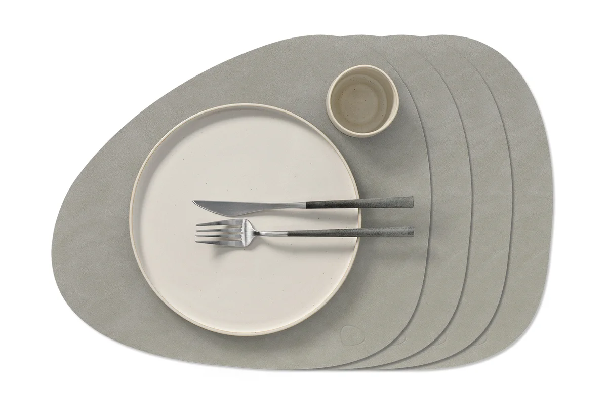 Tischset L 4er-Set Curve Nupo light grey