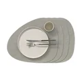 Tischset L 4er-Set Curve Nupo light grey LINDDNA