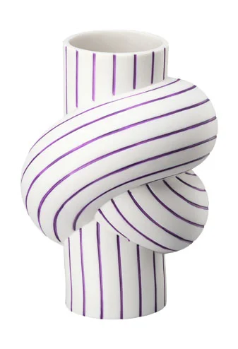 Vase 12 cm Node Stripes Plum