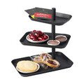 3-stöckige Etagere mit drehbaren Ablagen schwarz 24,7x15,7x25,7cm Yamazaki