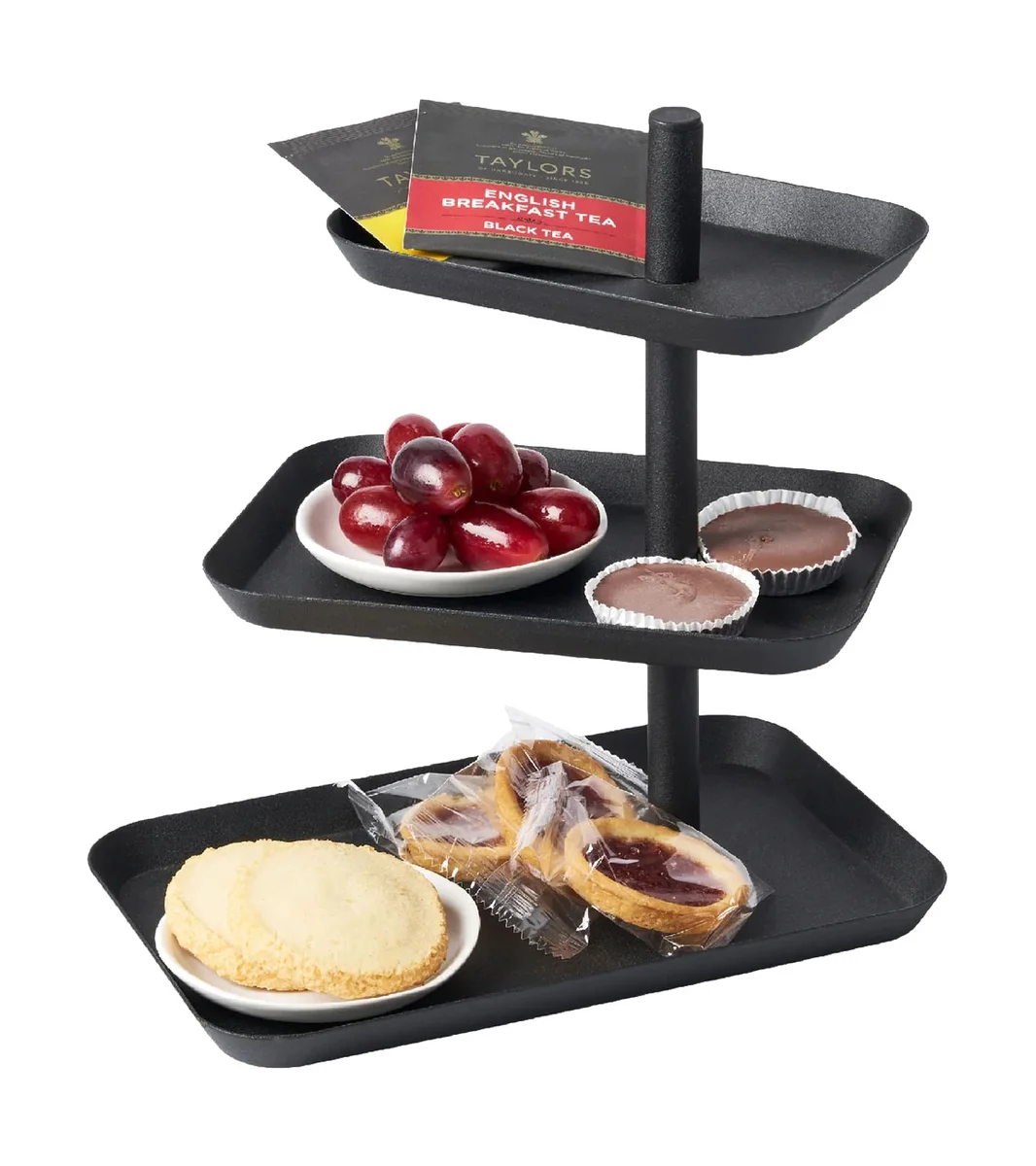 Etagere 3-stufig Tower schwarz