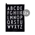 Geschirrtuch 2er-Set Classic Alphabet schwarz Design Letters