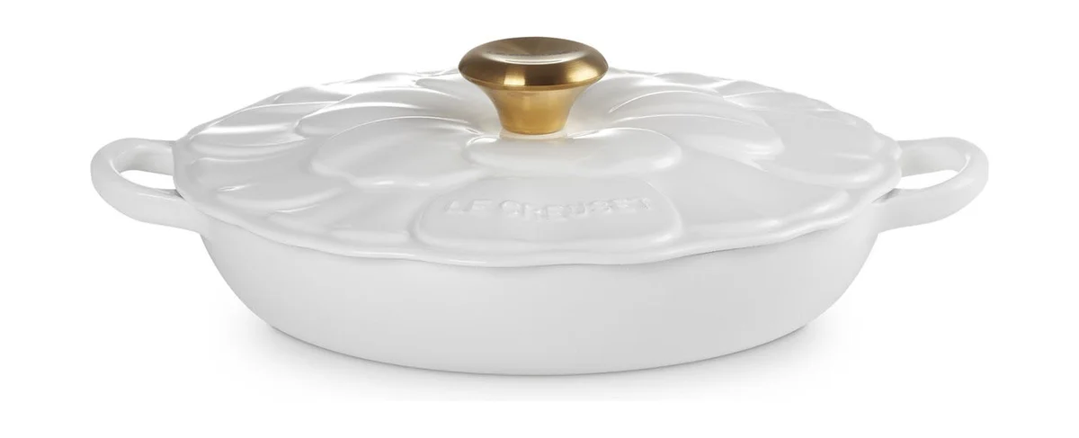 Gourmet-Profitopf Blume 26 cm Weiß