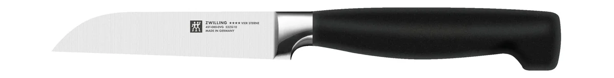 Vier Sterne Gemüsemesser 8 cm schwarz