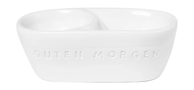 Eierbecher 10x5 cm Guten Morgen weiß