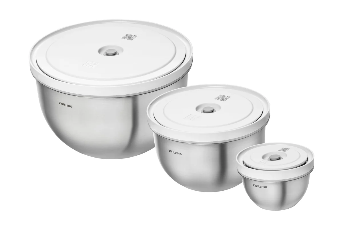 Vakuumschüssel-Set 6-tlg. Fresh & Save silber-weiß