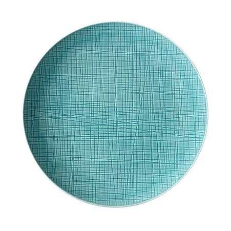 Teller flach 27 cm Mesh Aqua