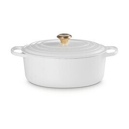 Bräter mit Deckel 31 cm Signature White Le Creuset