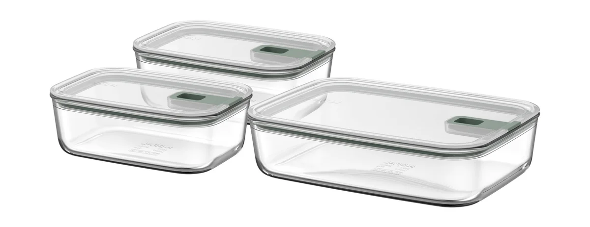 Glas-Frischhaltedose 3-tlg. EasyClip Nordic Sage