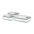 Glas Frischhaltedose EasyClip NEU Nordic Sage 3er Set 2x1000 ml + 2250 ml Mepal