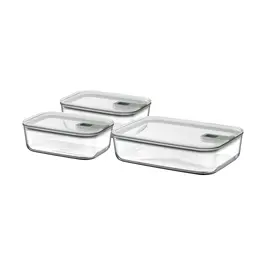 Glas Frischhaltedose EasyClip NEU Nordic Sage 3er Set 2x1000 ml + 2250 ml Mepal