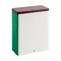 Dose 10x20x24 cm weiß/burgund/grün Hay