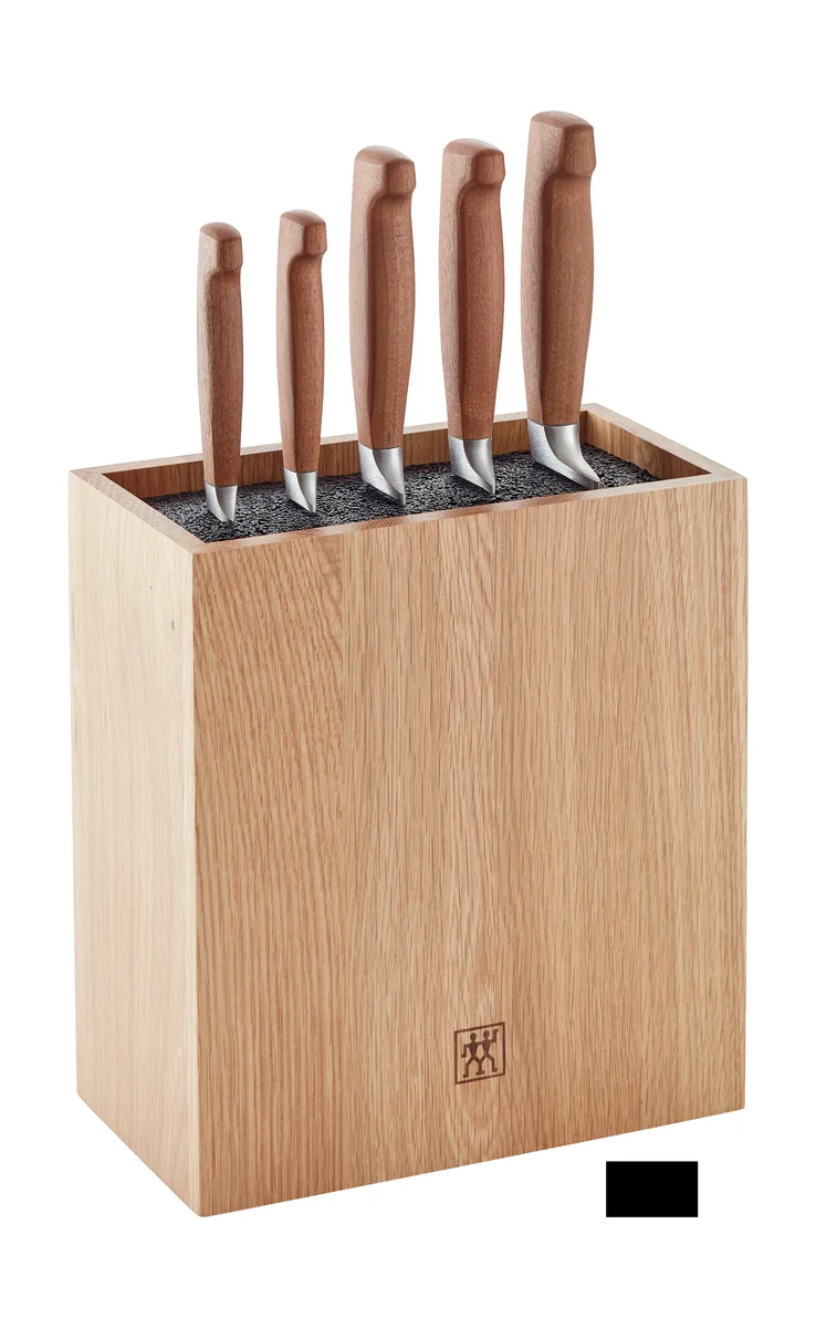 Vier Sterne Messerblock-Set 6-tlg. natur