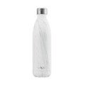 Isolierflasche 0,75l White Marble Edelstahl lackiert FLSK