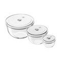 Vakuumschüssel Set Glas Transparent-Weiß 6-tlg. Zwilling