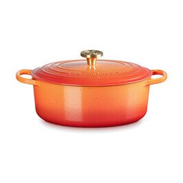 Bräter m.D. oval 29 cm Guss Signature Flamme Dorée Le Creuset