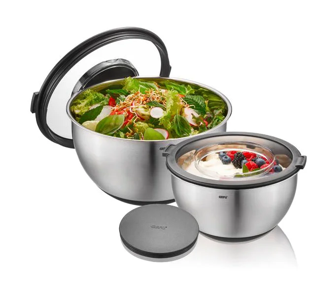 Schüssel-Set 2tlg. mit Spritzschutzdeckel